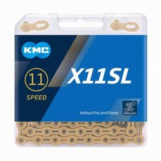 řetěz KMC X-11 Super Light zlatý v krabičce 118 čl.