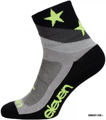 ponožky ELEVEN Howa Star Grey vel. 36-38 (S) šedé/černé/žluté
