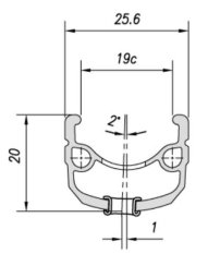 ráfek MACH1 26" 260 disc 32děr/1nýt černý