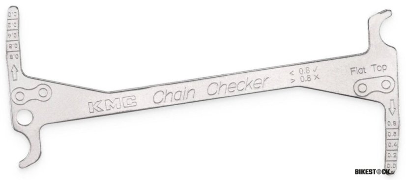 měrka řetězu KMC včetně Flattop řetězů