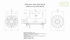 přední náboj JAVAX M221B J-Type Boost 32 děr
