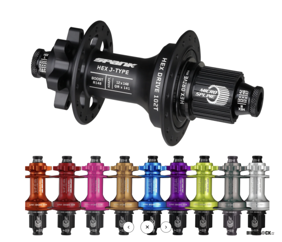 zadní náboj SPANK HEX J-Type Boost 32 děr - ořech Microspline, černá