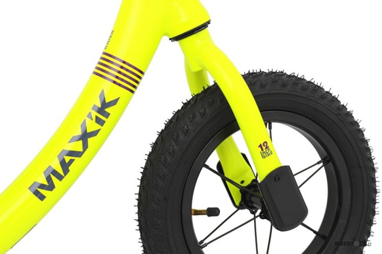 odrážedlo MAXÍK Evo Lite fluo žlutá/fialová + YAK