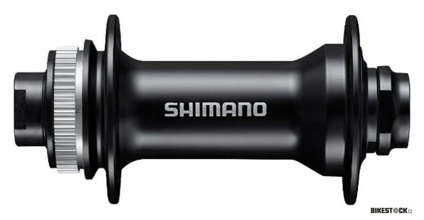náboj disc SHIMANO HB-MT400-B 32děr Center lock 15mm e-thru-axle 110mm přední černý