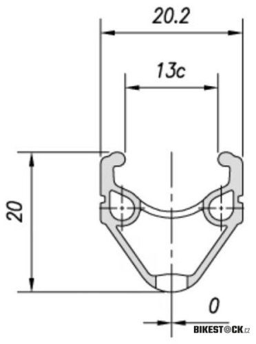 ráfek MACH1 silniční CFX Omega V-brake 36děr/0nýt černý