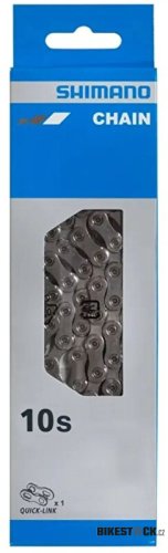 řetěz SHIMANO CN-LG500 11,10,9 speed 138 článků, Linkglide, se spojkou Quick-link, v krabičce