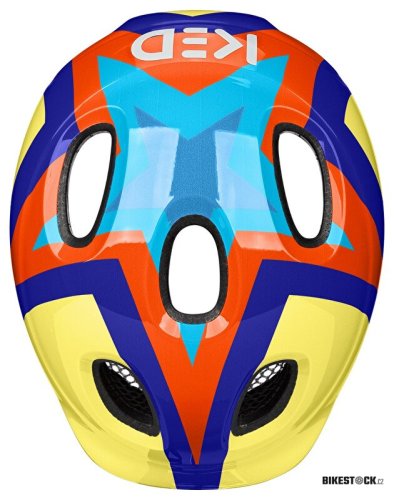 přilba KED Meggy Spark S Starburst Yellow Blue 45-50 cm