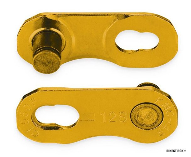spojka řetězu KMC X Flattop NR Gold 2 ks na blistru, cena za balení