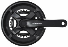 kliky SHIMANO Tourney FC-TX501-L, 175mm, 46-30 zubů, černé s krytem