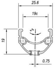ráfek MACH1 24" ER-10 Combo V-brake 32děr/černý