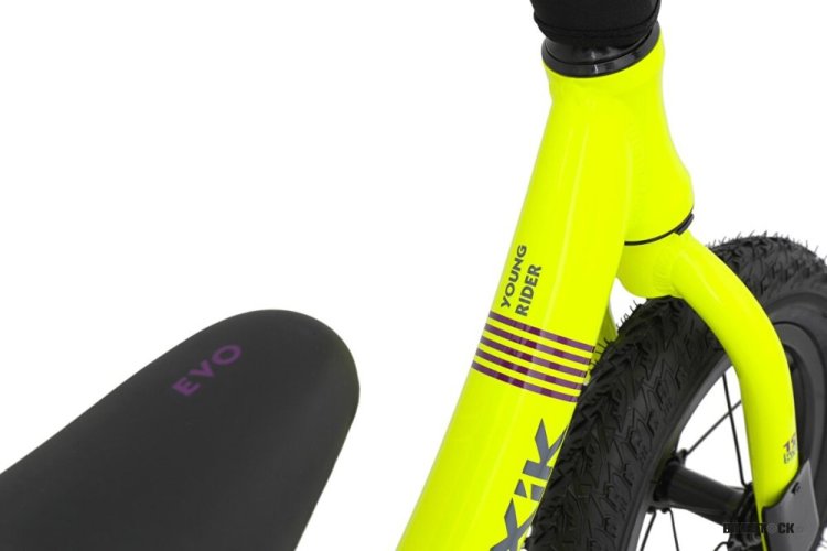 odrážedlo MAXÍK Evo Lite fluo žlutá/fialová + YAK