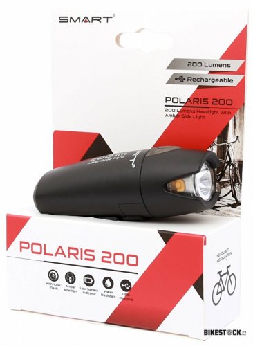 světlo přední SMART Polaris 200 USB dobíjecí