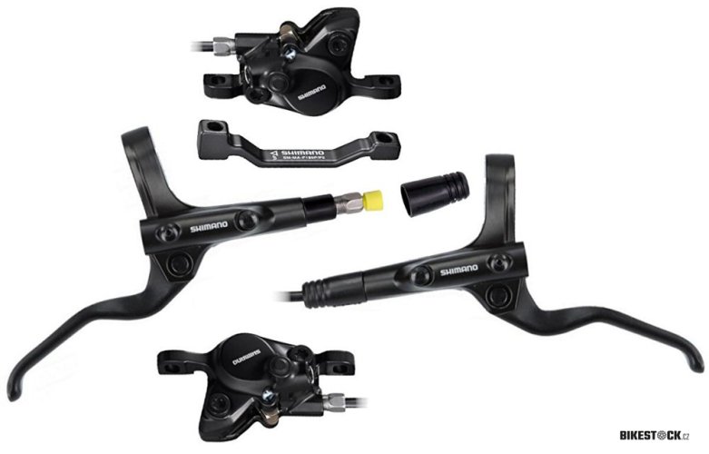 brzda kotoučová SHIMANO MT201, p+z (1000+1700 mm) adaptér, komplet bez kotoučů