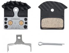 brzdové destičky SHIMANO J04C-MF metal, s chladiči, v krabičce