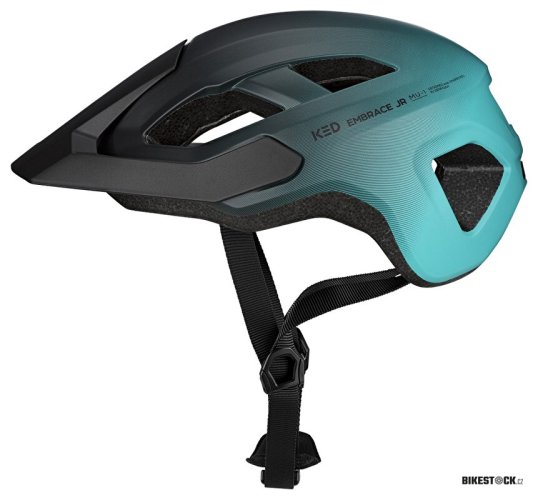 přilba KED Embrace Jr. S/M Teal Black Matt 52-58 cm