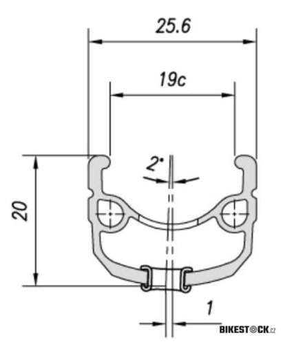 ráfek MACH1 26" 260 disc 32děr/1nýt černý