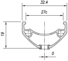 ráfek MACH1 27,5" Cross-R 27 32děr/1nýt černý