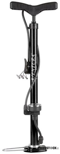 hustilka  VENTURA nožní s manometrem černá