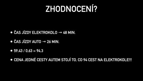 Kolik stojí nabití elektrokola? Kolik stojí jeden kilometr na elektrokole? Jaký je cenový rozdíl dopravy autem a na elektrokole?
