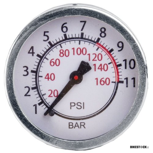 hustilka  VENTURA nožní s manometrem černá