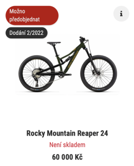 Možnost předobjednání kol Rocky Mountain
