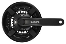 kliky SHIMANO Tourney FC-TY301-L, 175mm, 42-34-24 zubů, černé s krytem
