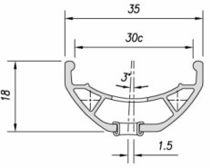 ráfek MACH1 29" Trucky 30 disc 32děr/1nýt černý
