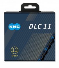 řetěz KMC DLC SL 11 modro/černý v krabičce 118 čl.