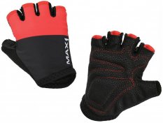 dětské krátkoprsté rukavice MAX1 černo/červené