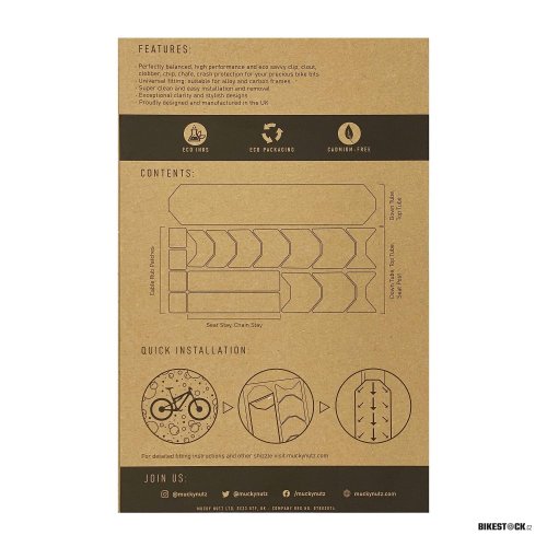 sada ochranných samolepek MUCKY NUTZ Frame Skinz Clear lesklé