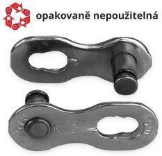 spojka řetezu KMC e1-e8 EPT stříbrná baleno po 5 kusech, cena za balení