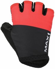 dětské krátkoprsté rukavice MAX1 černo/červené