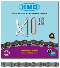 řetěz KMC X-10.93 stř/šedý v krabičce 114 čl.
