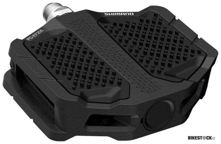 pedály SHIMANO  PD-EF205 Flat černé, v krabičce