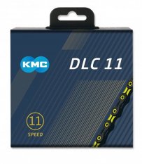 řetěz KMC DLC SL 11 žluto/černý v krabičce 118 čl.
