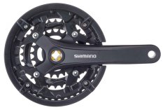 kliky SHIMANO Acera FC-T3010 , černé, s krytem, pro osu čtyřhran, 9speed