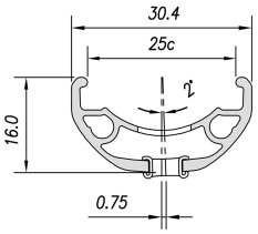 ráfek MACH1 29" Klixx 25 disc 32děr/1nýt černý