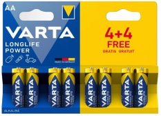 alkalické baterie AA Varta blistr 8 ks