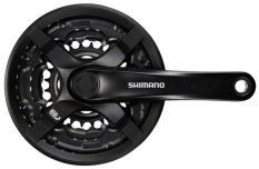 kliky SHIMANO Tourney FC-TY501-L, 175mm, 42-34-24 zubů, černé s krytem, v krabičce