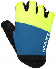 dětské krátkoprsté rukavice MAX1 modro/fluo žluté