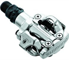 pedály SHIMANO SPD PD-M520S stříbrné s kufry SM-SH51, v krabičce