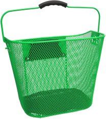 koš přední oválný s klipem a držadlem zelený