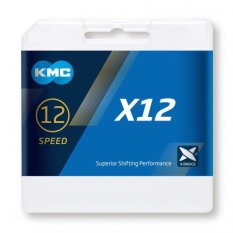 řetěz KMC X-12 Ni stříbrný v krabičce 126 čl.