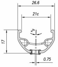 ráfek MACH1 29" Karma disc 32děr/1nýt černý