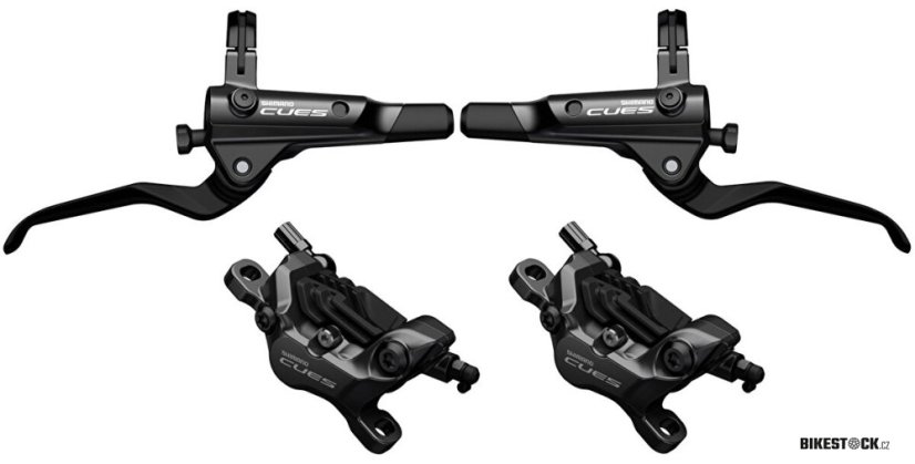 brzda kotoučová SHIMANO Cues U8020 čtyřpístková p+z (1000+1700 mm) komplet bez kotoučů, (P+Z J-kit)