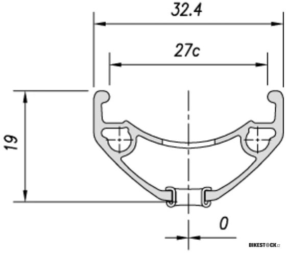 ráfek MACH1 27,5" Cross-R 27 32děr/1nýt černý