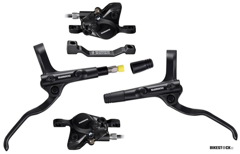 brzda kotoučová SHIMANO MT200, p+z (800+1700 mm) adaptér, komplet bez kotoučů (zadní J-kit)