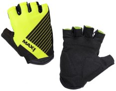 dětské krátkoprsté rukavice MAX1 Raceday fluo žluto/černé