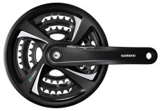 kliky SHIMANO Tourney TX FC-TX801-L, 175mm, 48-38-28 zubů, černé s krytem