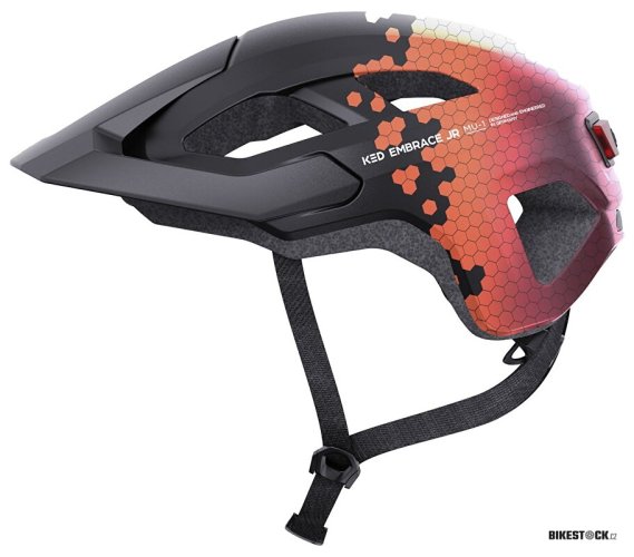 přilba KED Embrace Jr. S/M Black Maroon Red Matt 52-58 cm